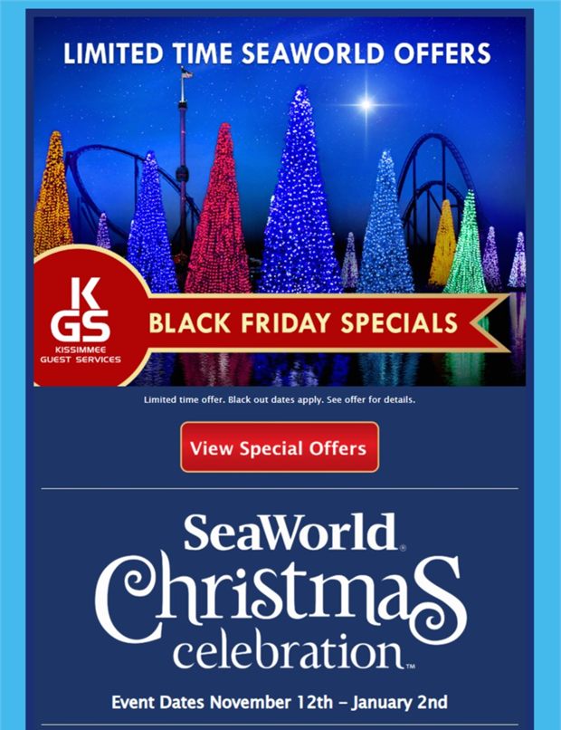KGS Black Friday SeaWorld Specials Newsletter Nov 2021