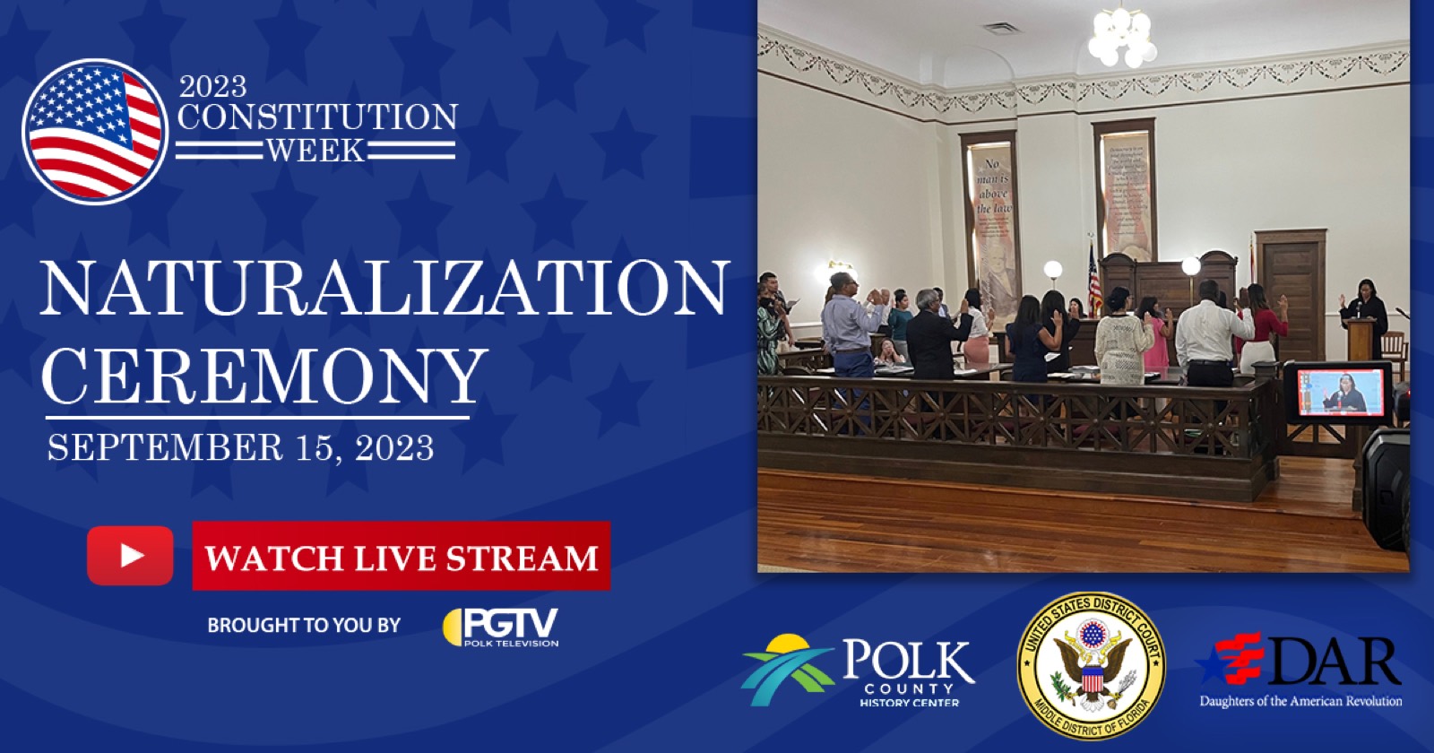 Hisotry Center Naturalization Ceremony Live Stream