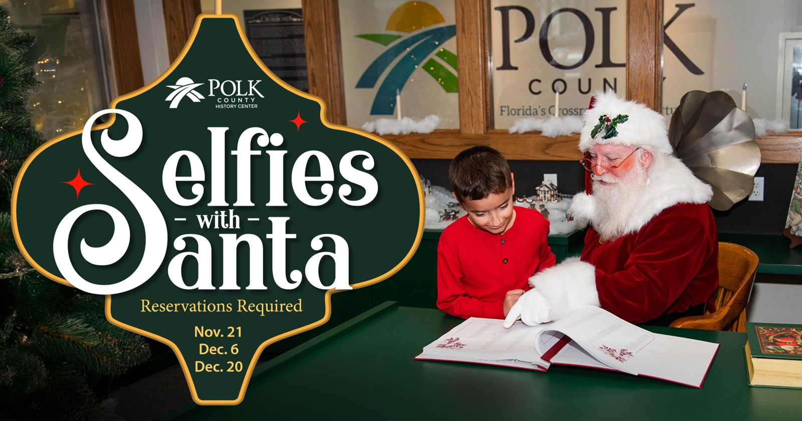 History Center Social Festival Of Wreaths Selfies Santa FB 2025