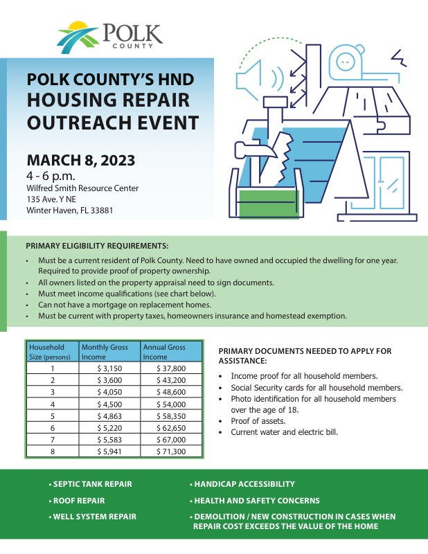 HND Housing Repair Outreach Event Flyer