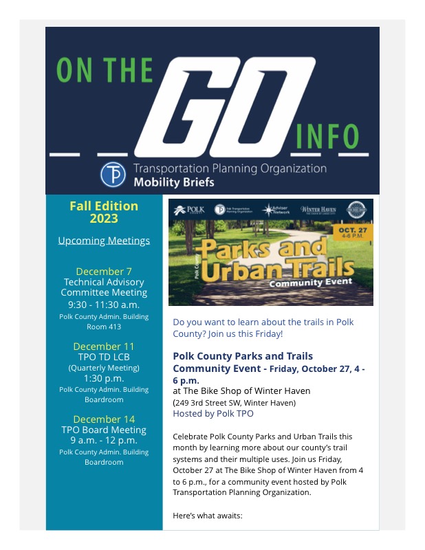 TPO On The Go Info Mobility Briefs