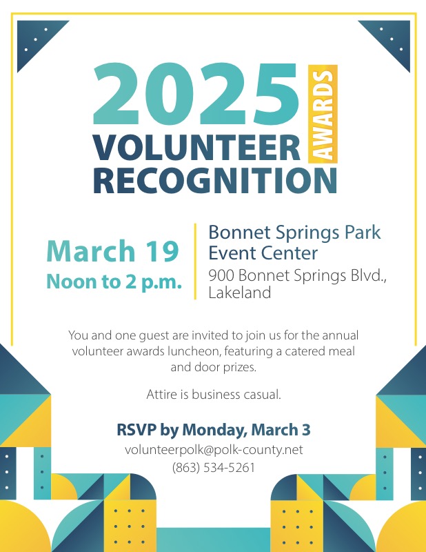 Volunteer Polk 2025 Volunteer Recognition Invitation